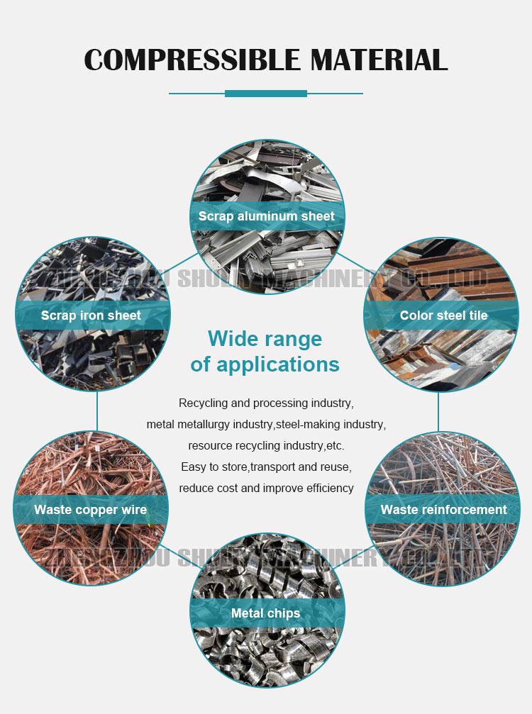 Horizontal scrap metal baler machine Horizontal scrap metal baler machine